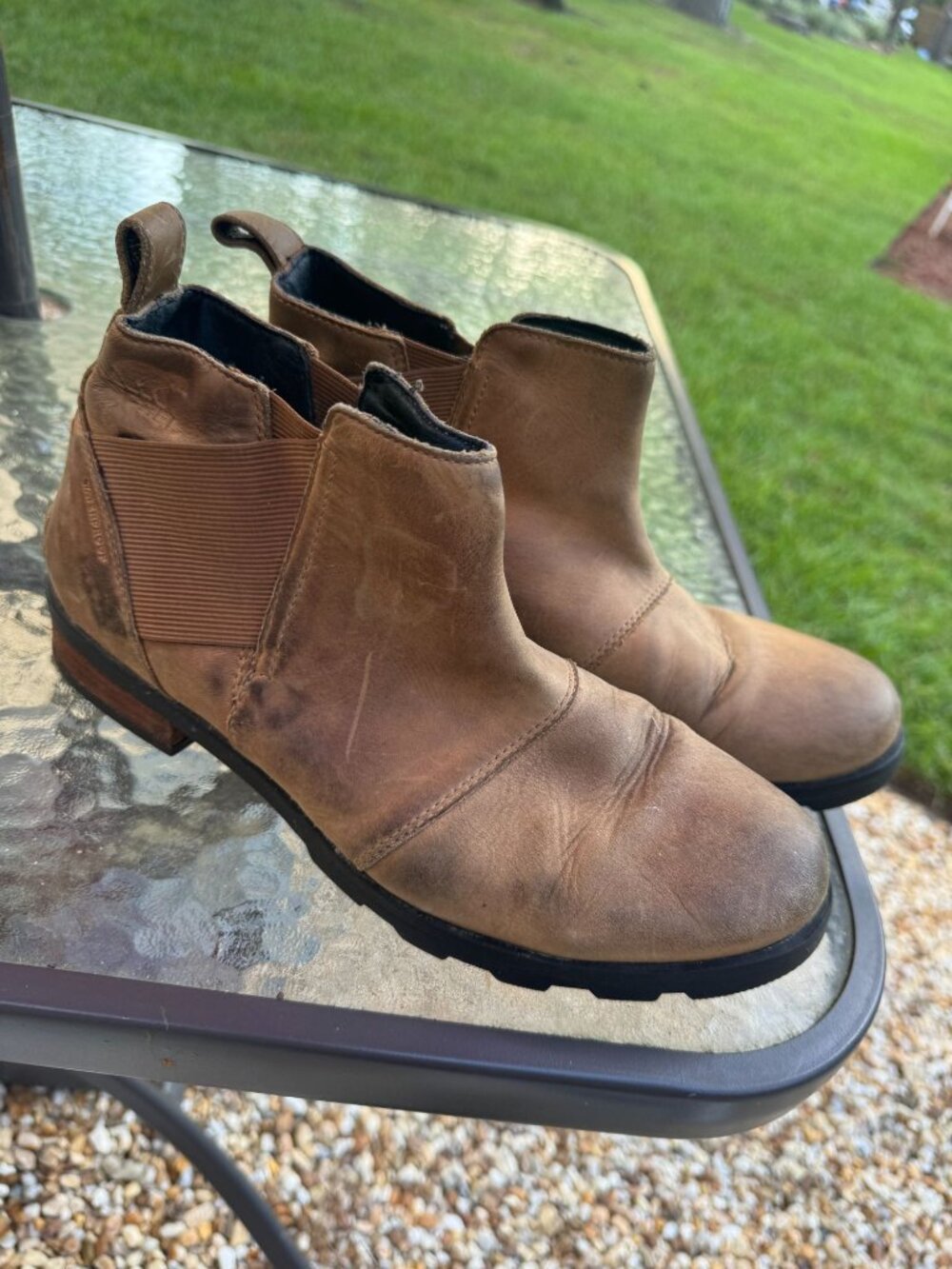 Sorel Womens Hi-Line Chelsea Waterproof Suede Ankle Boots Sz 10
